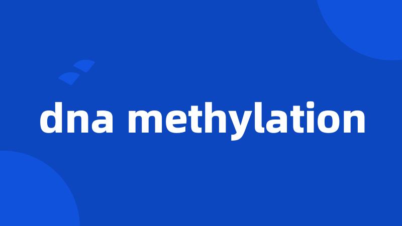 dna methylation