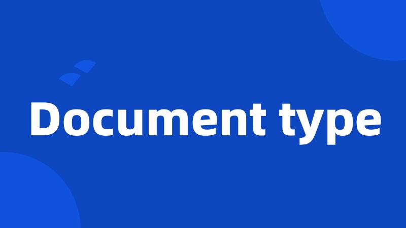 Document type