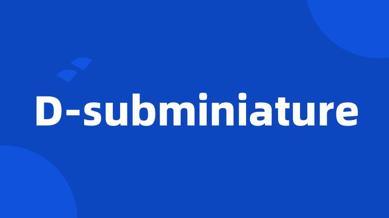 D-subminiature