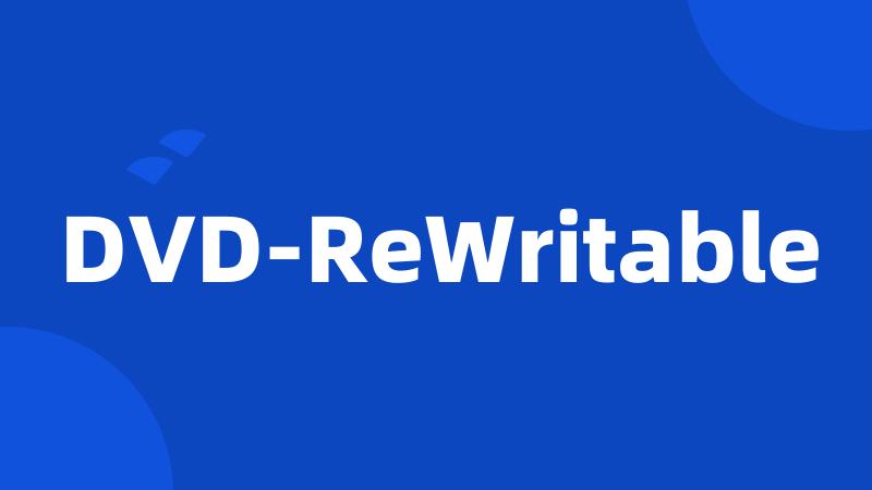 DVD-ReWritable