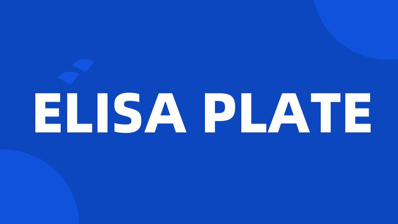 ELISA PLATE