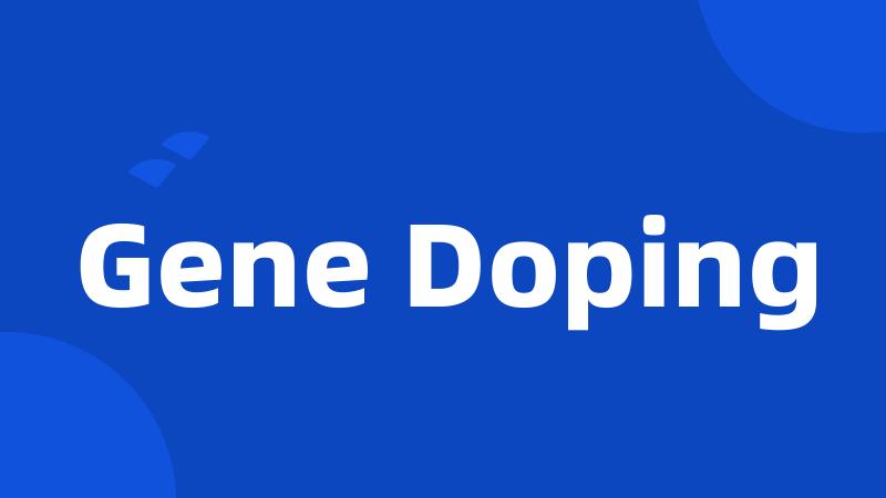 Gene Doping