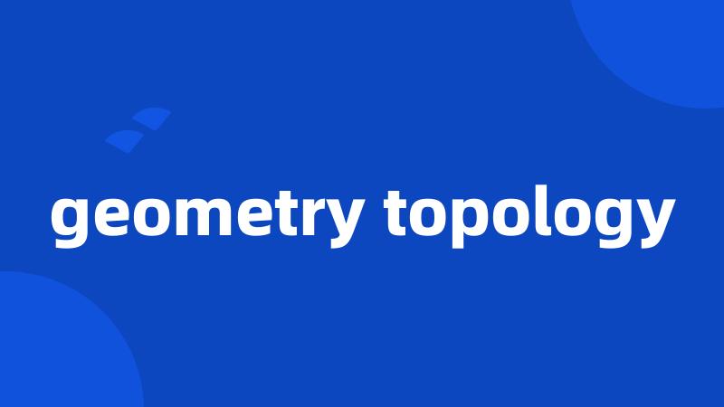 geometry topology