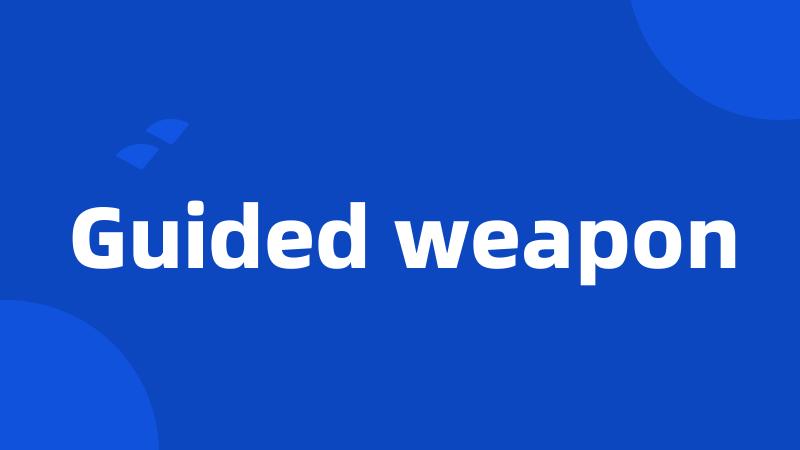 Guided weapon