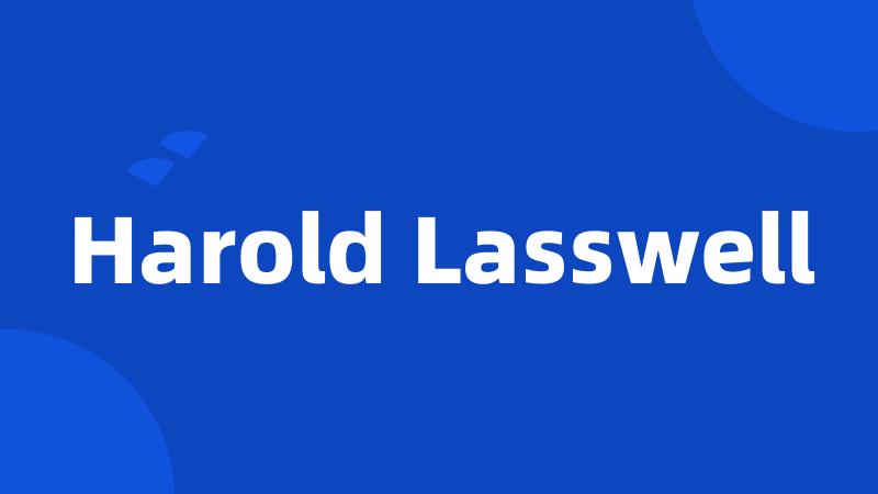 Harold Lasswell