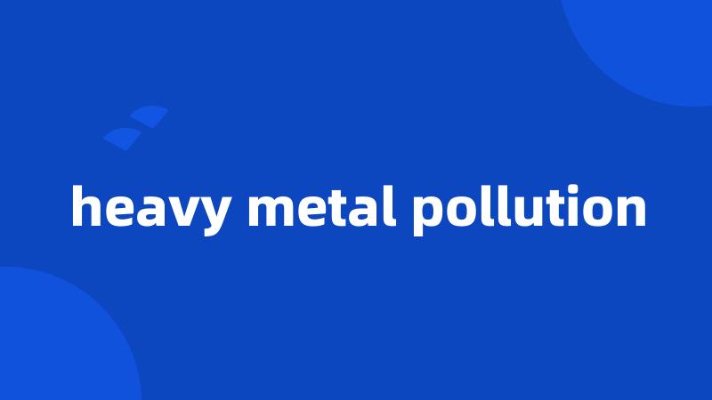 heavy metal pollution