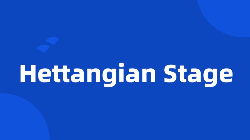 Hettangian Stage