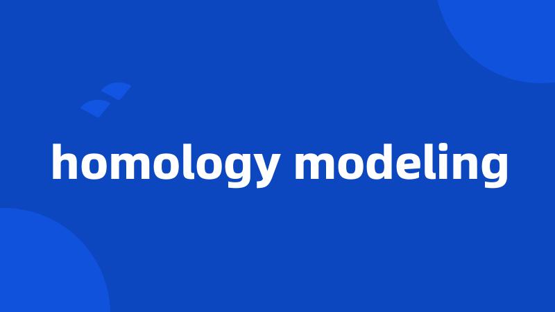 homology modeling