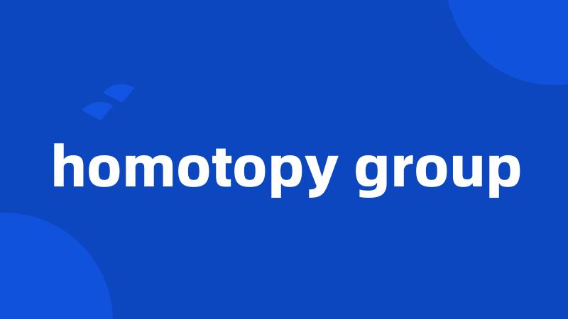 homotopy group