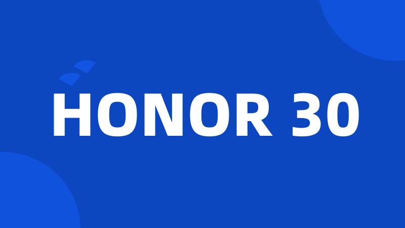 HONOR 30