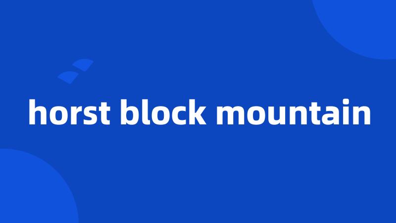 horst block mountain