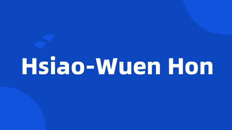 Hsiao-Wuen Hon