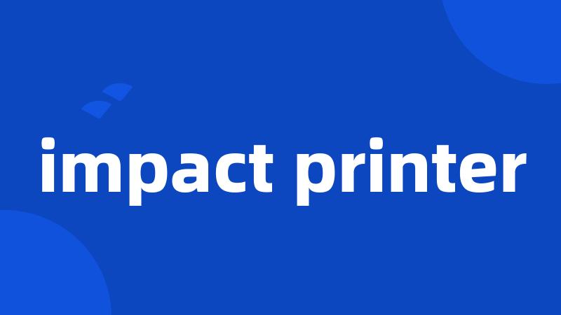 impact printer