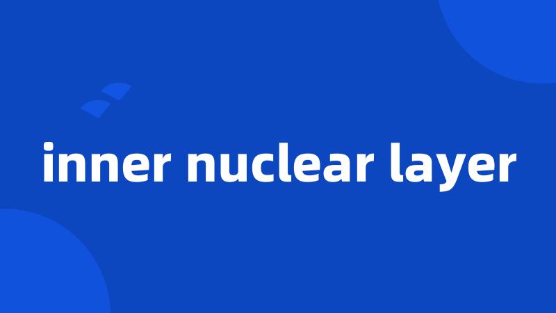 inner nuclear layer