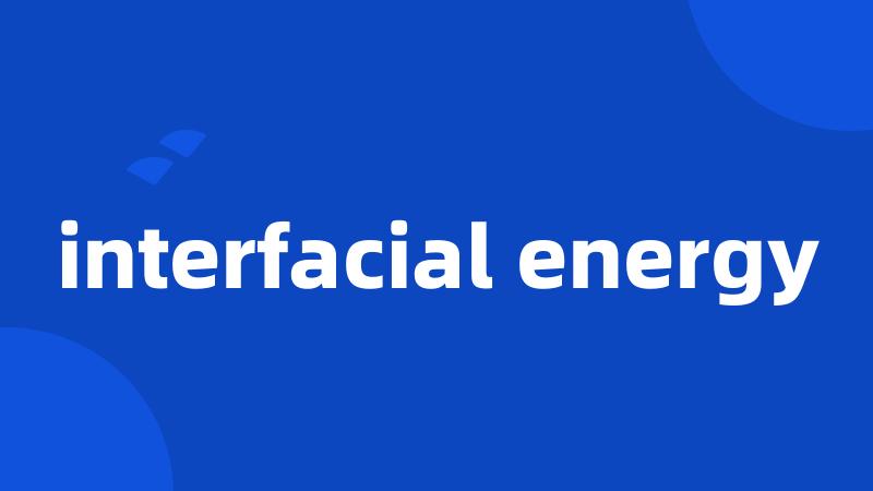 interfacial energy