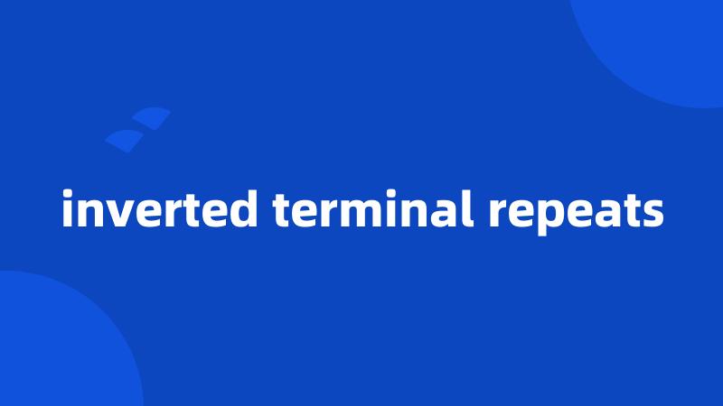 inverted terminal repeats