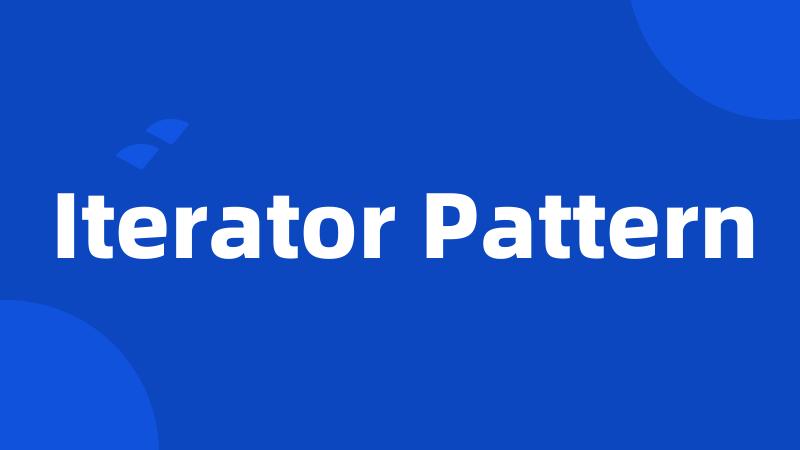 Iterator Pattern