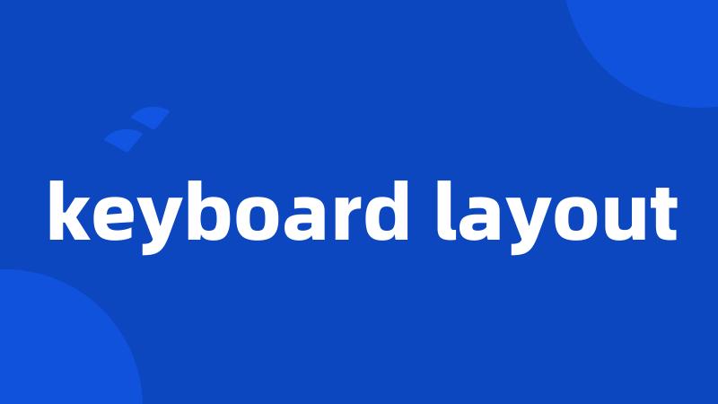 keyboard layout