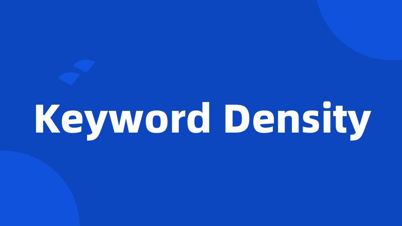 Keyword Density