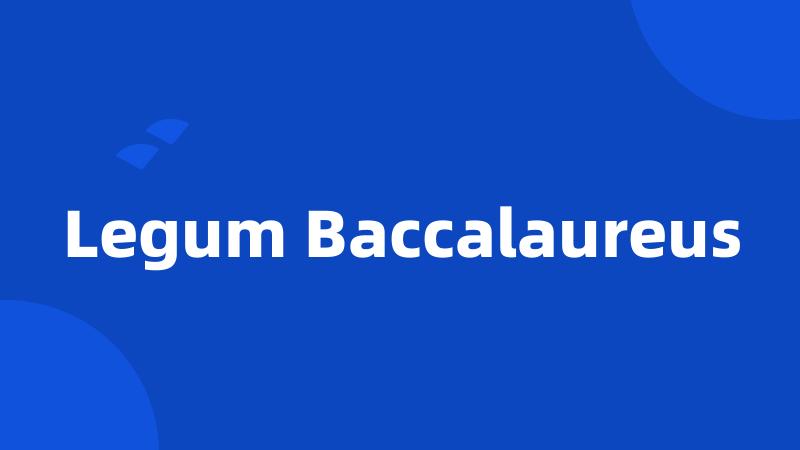 Legum Baccalaureus