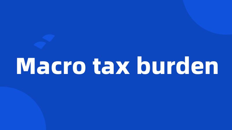 Macro tax burden