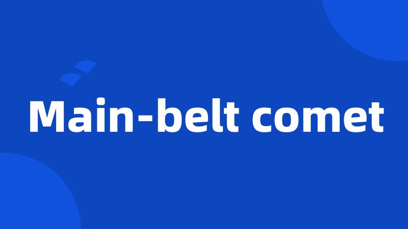 Main-belt comet