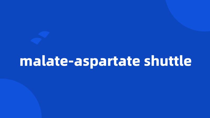 malate-aspartate shuttle