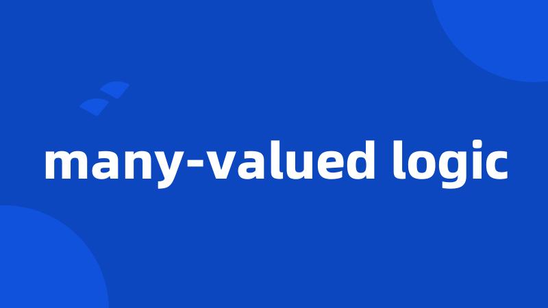 many-valued logic