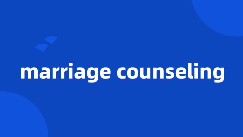 marriage counseling