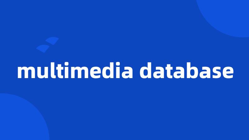 multimedia database