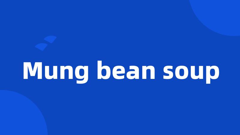 Mung bean soup