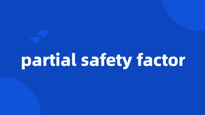 partial safety factor