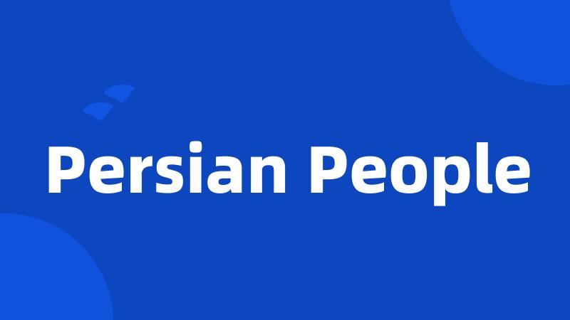 Persian People