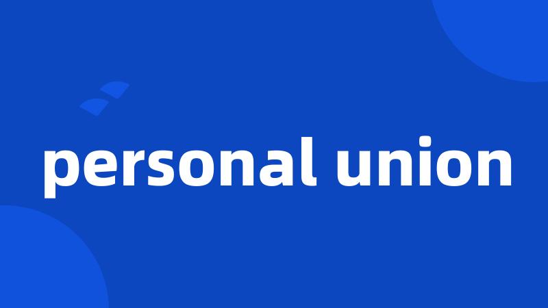 personal union