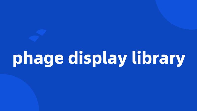 phage display library