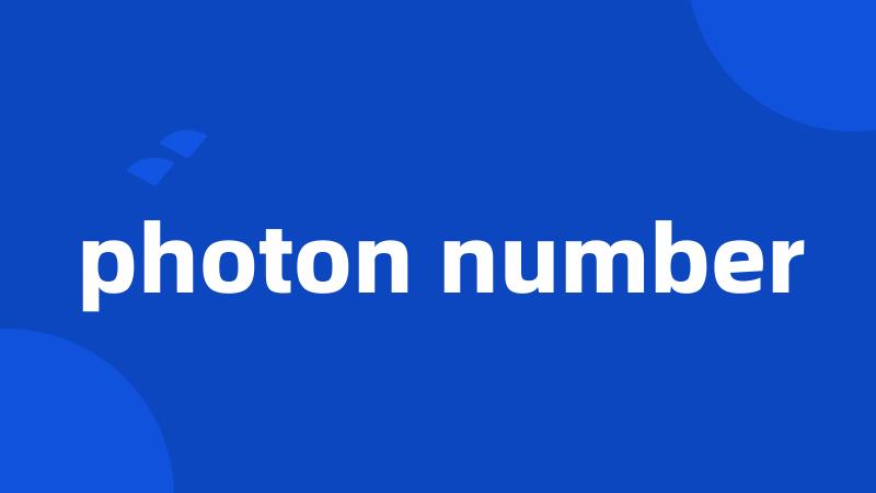 photon number