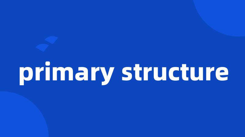 primary structure