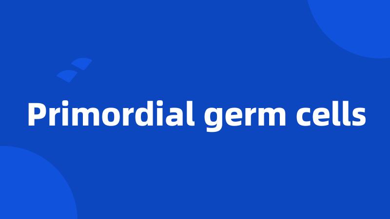 Primordial germ cells