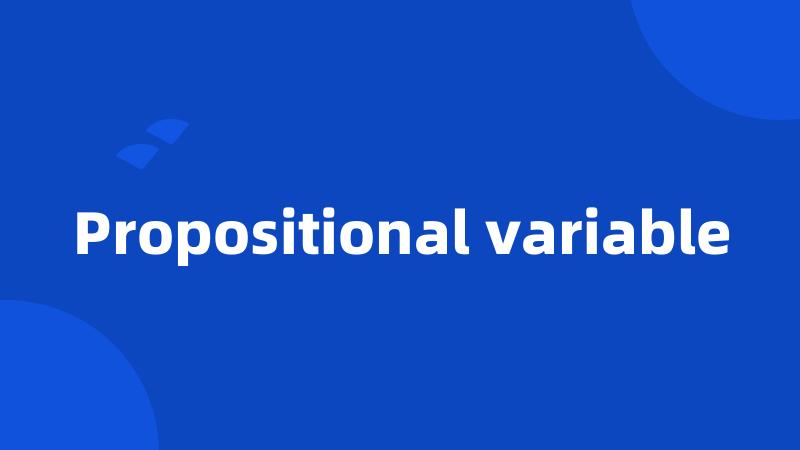 Propositional variable