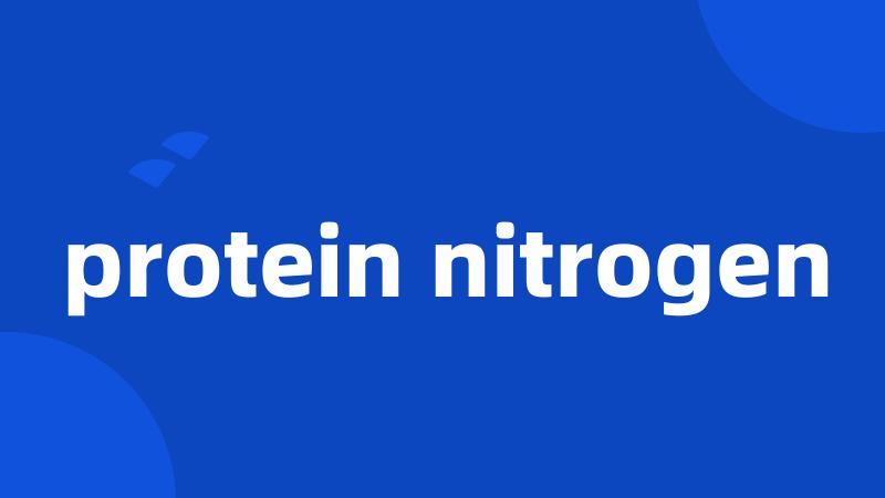 protein nitrogen