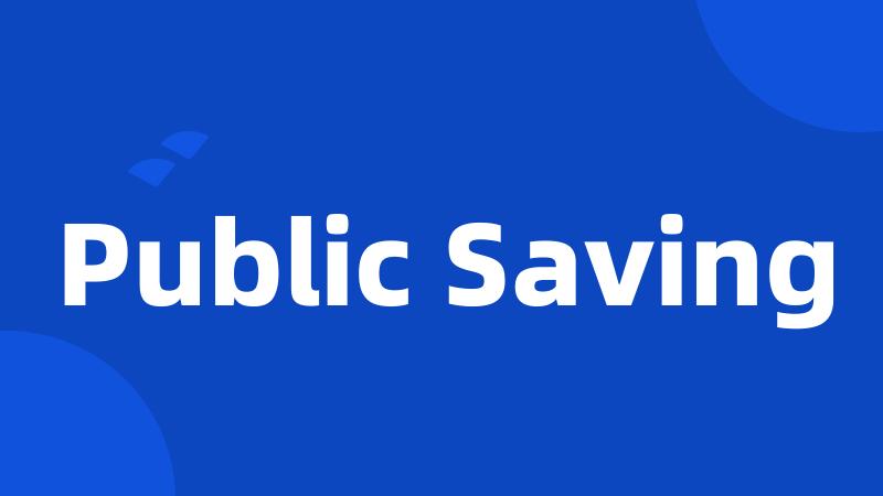 Public Saving