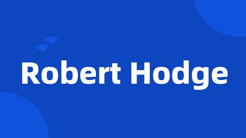 Robert Hodge