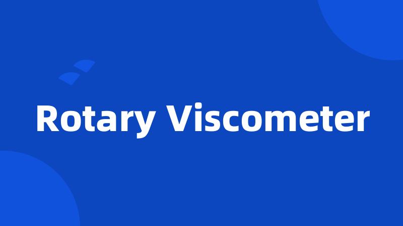 Rotary Viscometer