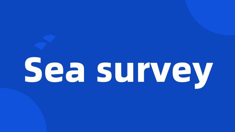 Sea survey