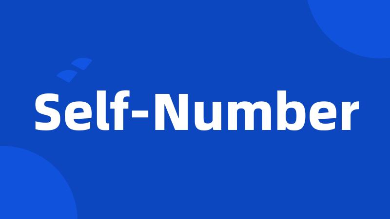 Self-Number