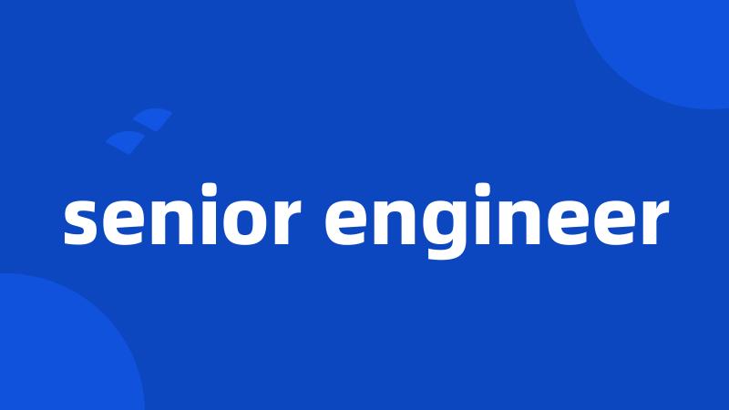 senior engineer