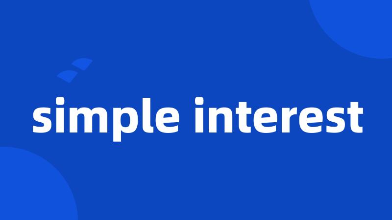 simple interest