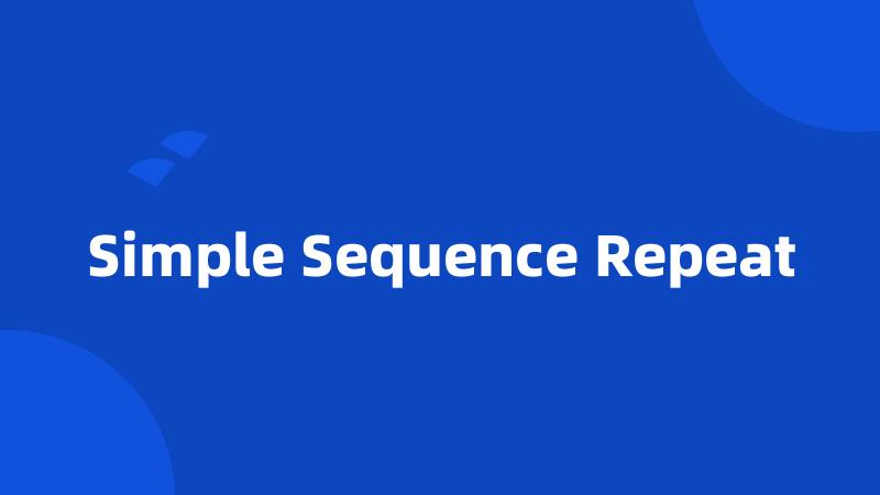 Simple Sequence Repeat