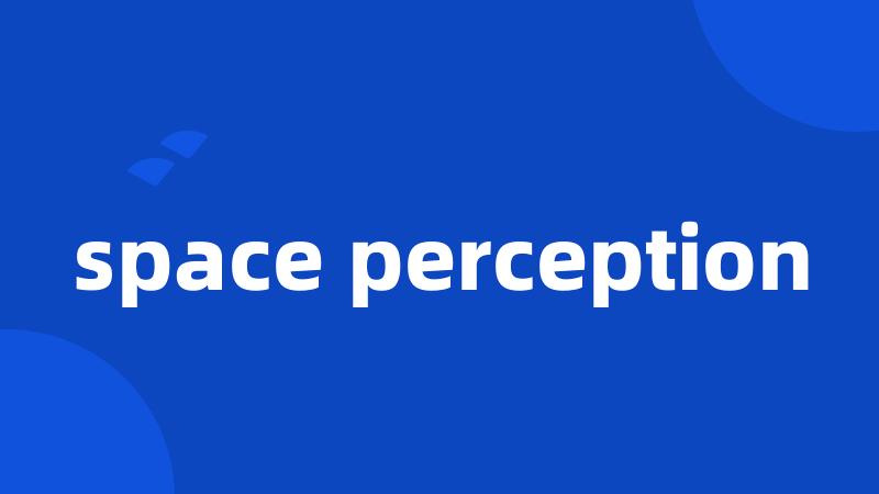 space perception