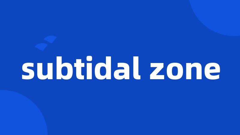 subtidal zone